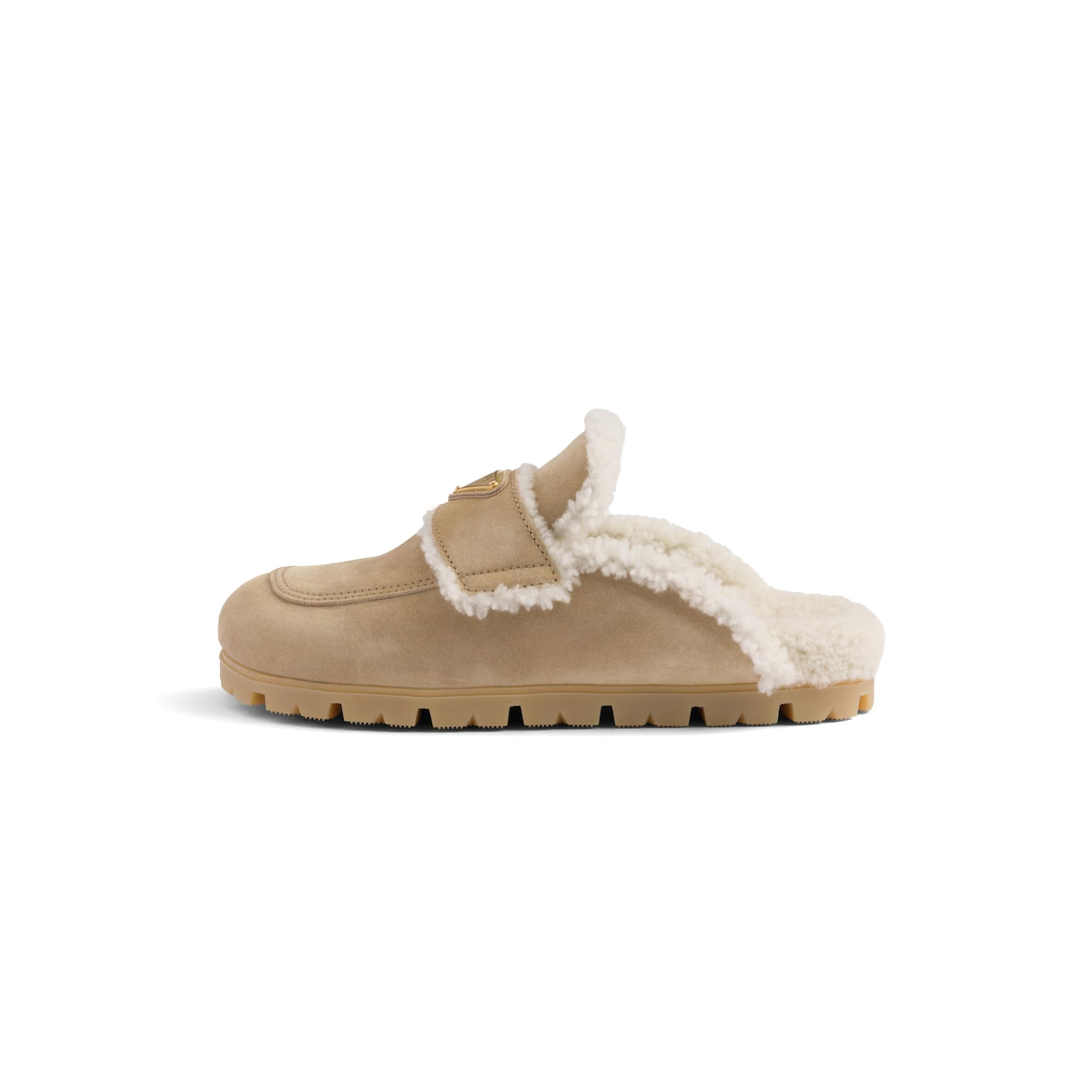 PRADA SUEDE AND SHEARLING SLIPPERS 1S711M PRADA SUEDE AND SHEARLING SLIPPERS 1S711M